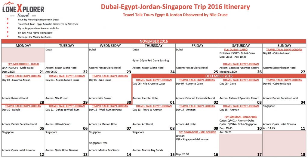 Itinerary: Travel Talk Tours Egypt & Jordan